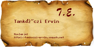 Tankóczi Ervin névjegykártya